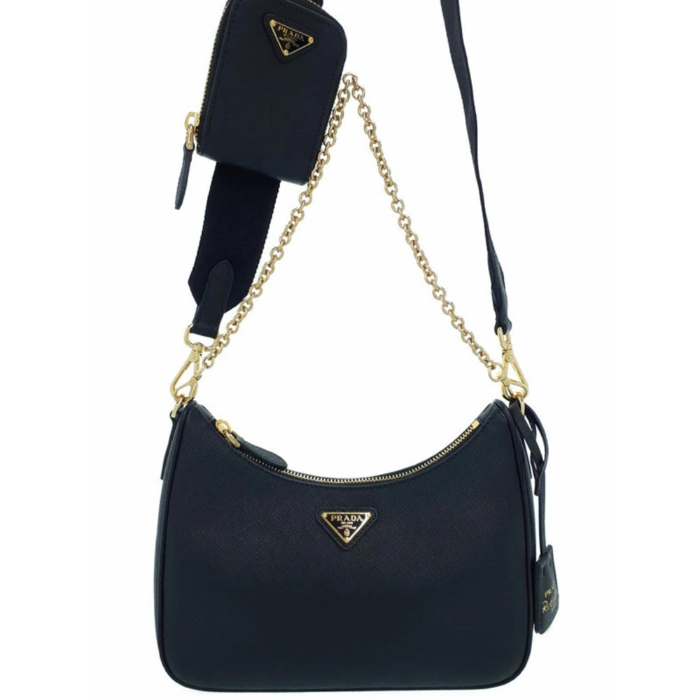 Prada ReEdition 2005 ReNylon Chain Bag Black